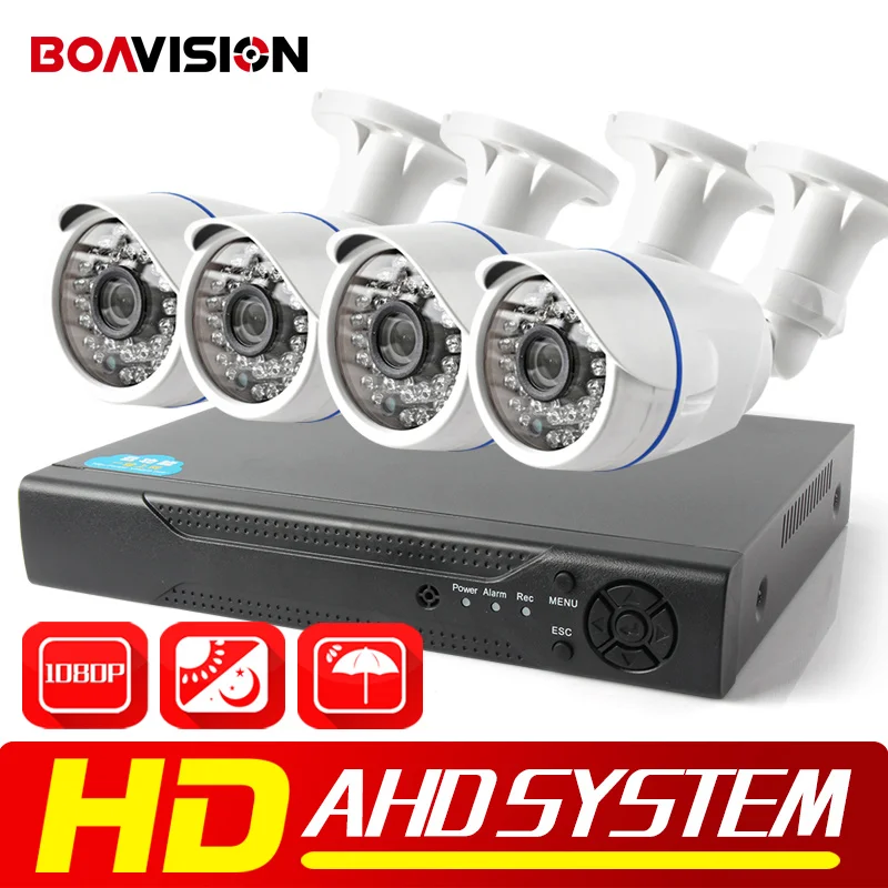 imágenes para BOAVISION 4CH 1080 P 2000TVL HD AHD DVR Kit Sistema de Seguridad Al Aire Libre cámara Bullet Sistema de 4 Canales CCTV DVR Kit Cámara AHD Conjunto imágenes para BOAVISION 4CH 1080 P 2000TVL HD AHD DVR Kit Sistema de Seguridad Al Aire Libre cámara Bullet Sistema de 4 Canales CCTV DVR Kit Cámara AHD Conjunto