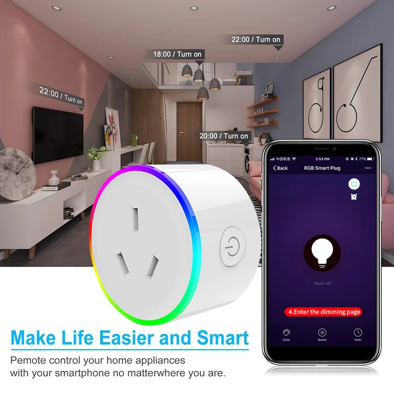 Smart Plug Wi-Fi управление разъем мощность мониторинга энергии таймер ЕС/США/Великобритания Outlet голос управление с Alexa Google дома IFTTT