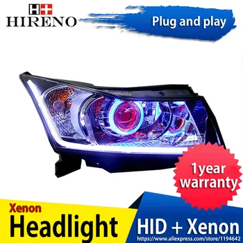 

Car custom Modified Xenon Headlamp for Chevrolet Cruze 2009-2014 Headlights Assembly Car styling Angel Lens HID 2pcs