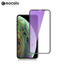 Mocolo анти-синий луч 3D изогнутое премиум стекло для iPhone XS MAX полное покрытие экрана протектор Закаленное стекло пленка для iPhone XS XR