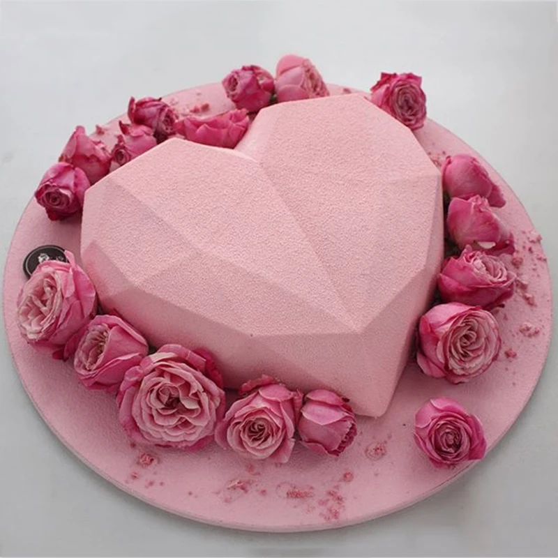 Форма для украшения торта, 3D силиконовые формы для мусса, форма для десерта, форма в форме сердца, инструмент для декорации торта, форма для выпечки шоколадного домового