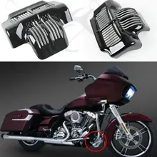 Черный Масляный радиатор для мотоцикла Harley Touring Road King Electra Road Street Glide Trikes 2011