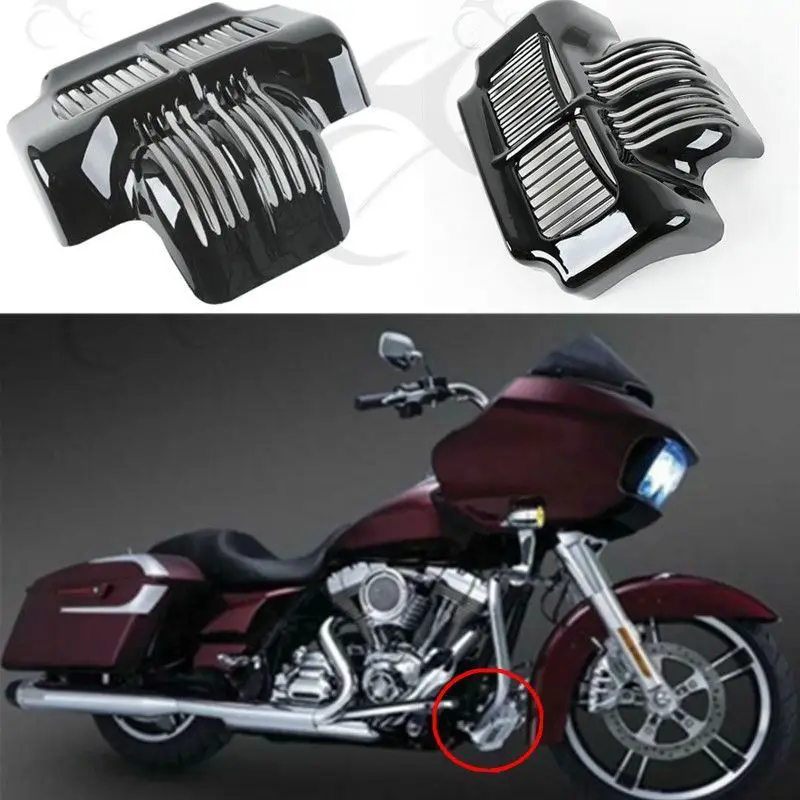 

Motorcycle Black Stock Oil Cooler Cover For Harley Touring Road King Electra Road Street Glide Trikes 2011-2016