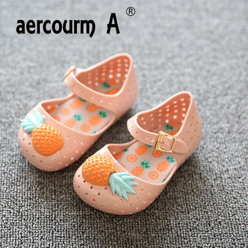 Aercourm A Girls Sandals Pineapple Jelly Shoes Children Shoes Jelly