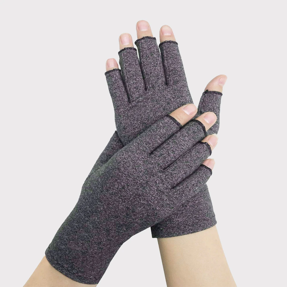 

Man Women Arthritis Gloves Elastic Health Compression Tendonitis Arthritis Gloves Half Finger Pain Relief Hand Protective`