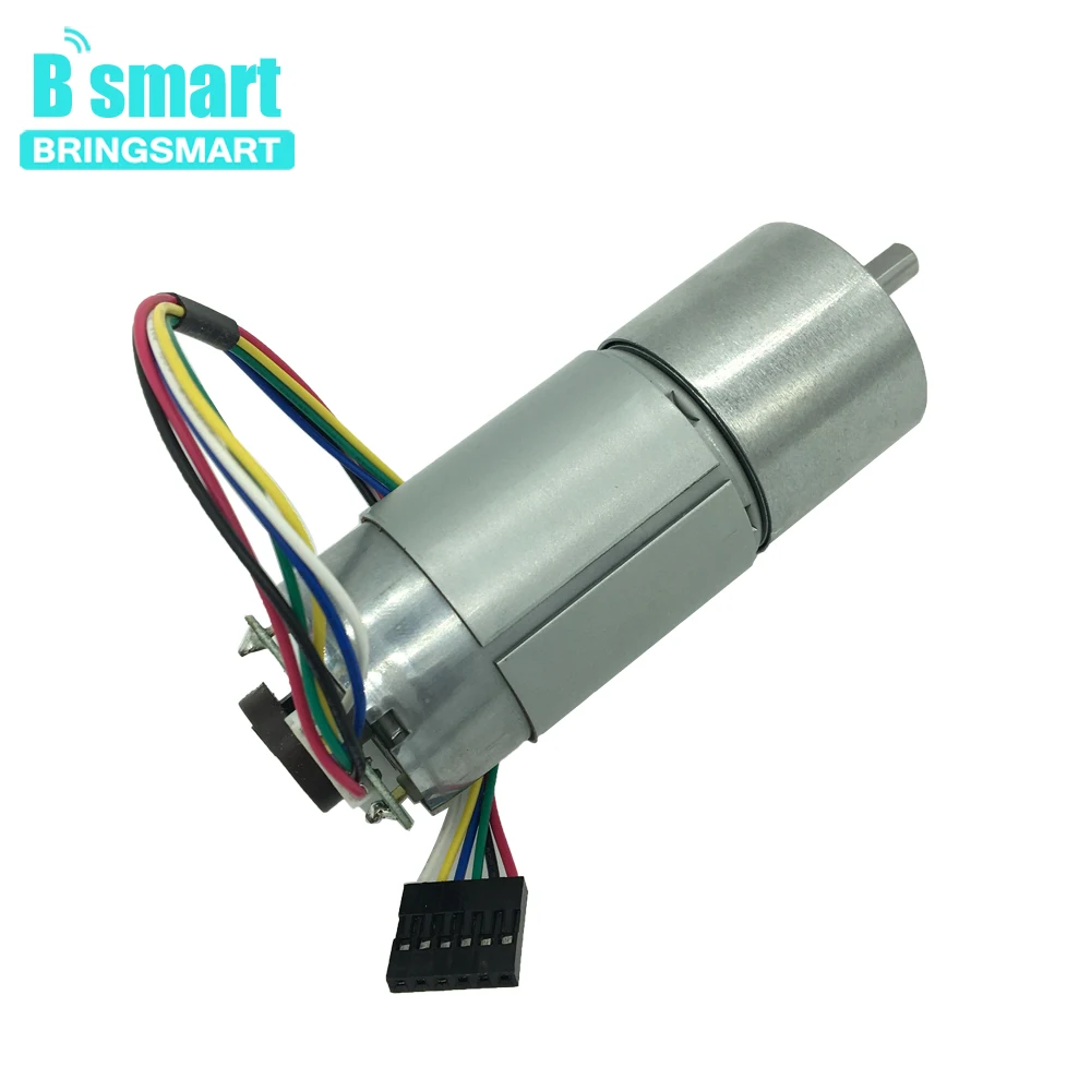 

Bringsmart DC 6v Encoding Motor JGB37-540B DC Gear Motor Micro Encoder Disk 12V Metal Gearbox 2000rpm Reducer High Torque