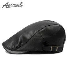 [AETRENDS] мужская шапка из искусственной кожи Плоские береты, кепка Ivy Gatsby Newsboy, кепка для вождения, охоты, Z-3979