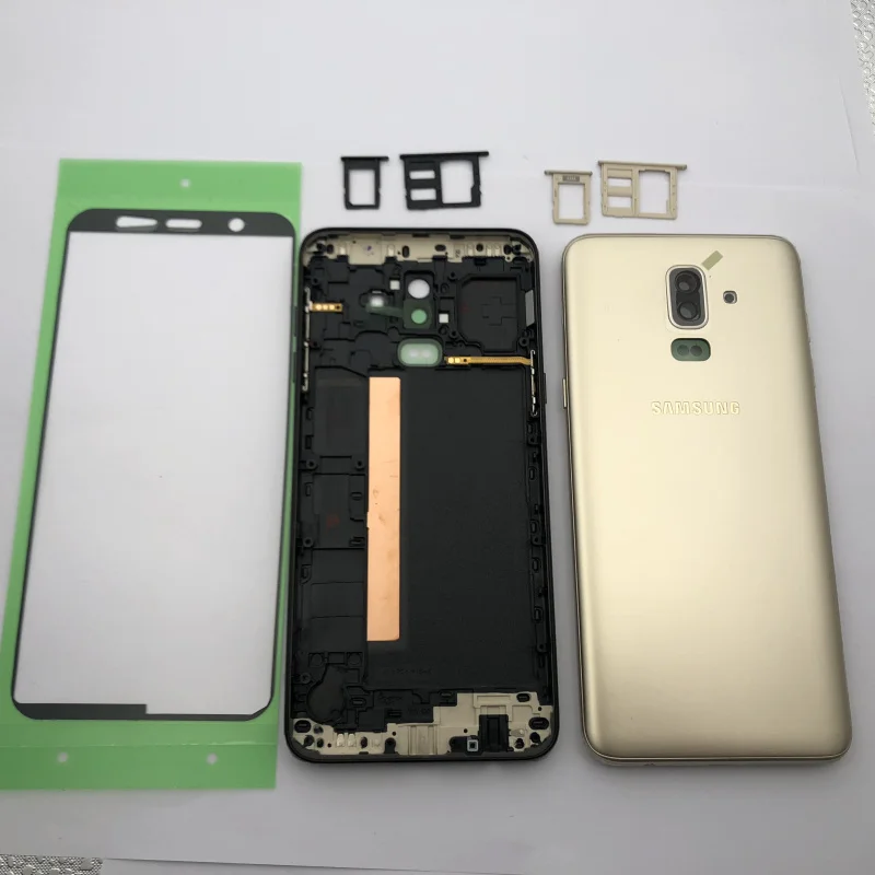 Для samsung Galaxy J8 J810 J810F J810G J810DS чехол для телефона Новая средняя рамка Корпус задняя крышка шасси задняя панель
