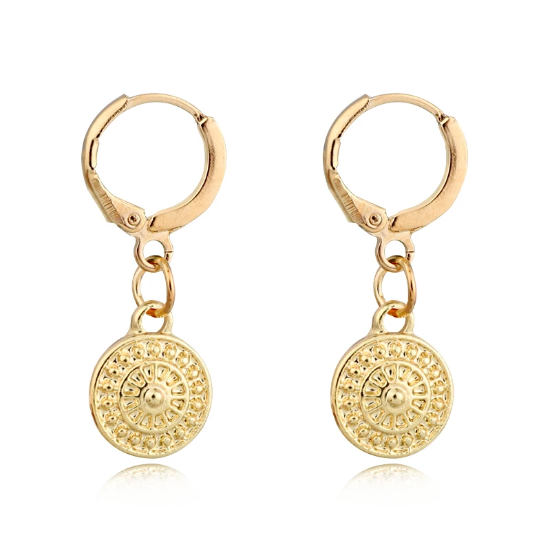 

Minimalist Special Design European Gold Silver Round Hoop Earrrings Female Women Jewelry Statement Charms Small Earring Brinco