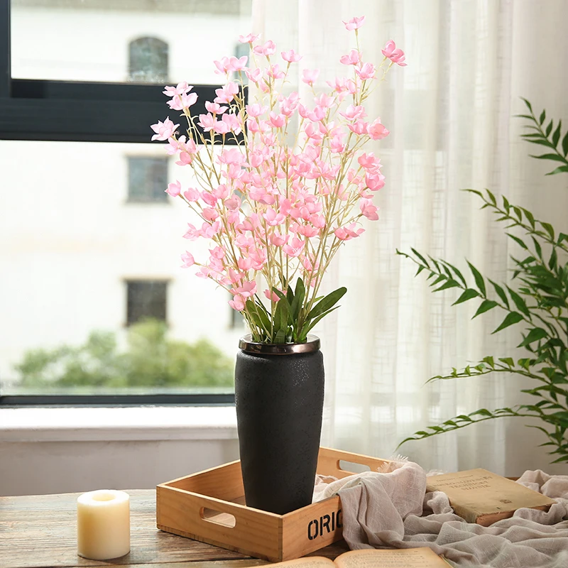 

Xuanxiaotong 1pcs Phalaenopsis Orchid Flowers Artificial Branches for Wedding Table Decoration Home Decor Accessories