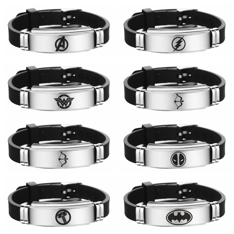 Avengers 4 Silicone Bracelet Captain America Iron Man Marvel Spider