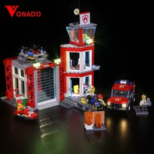 Led light for LEGO 60216 CITY 19-year city new city fire rescue team City series assembling building blocks toys(only light) something city