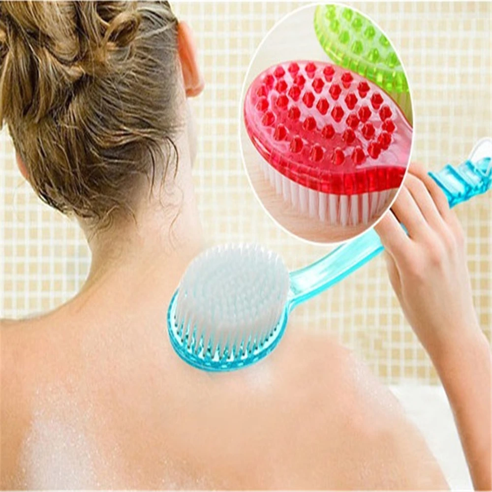 Bath Brush Long Handle Scrubber Skin Massage Brush Feet Rubbing Body