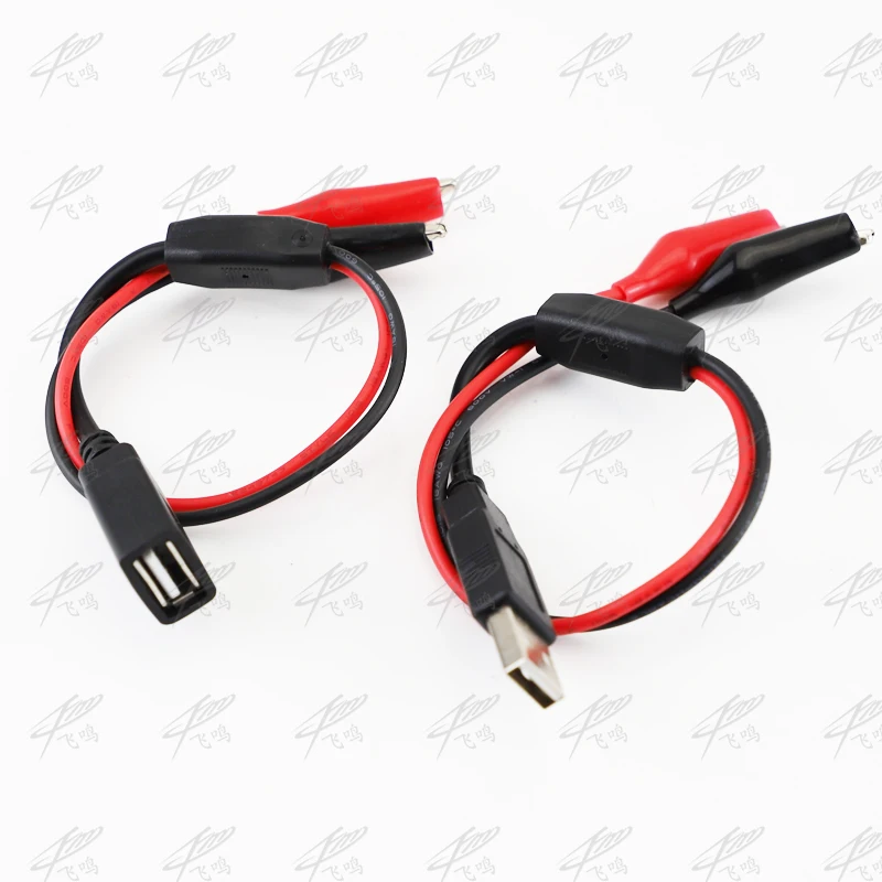 

USB Alligator clips Crocodile wire Male/female to USB tester Detector DC Voltage meter ammeter capacity power meter monitor, etc