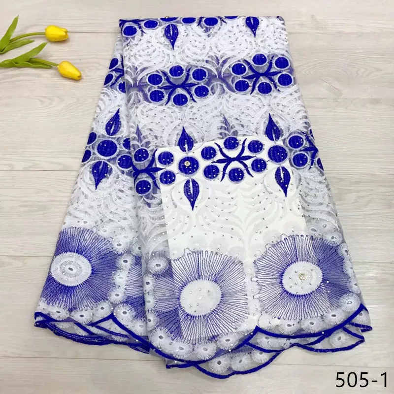 

New arrival High Quality french tulle lace fabrics With stone Embroidered African French Lace Fabric For wedding dress 505