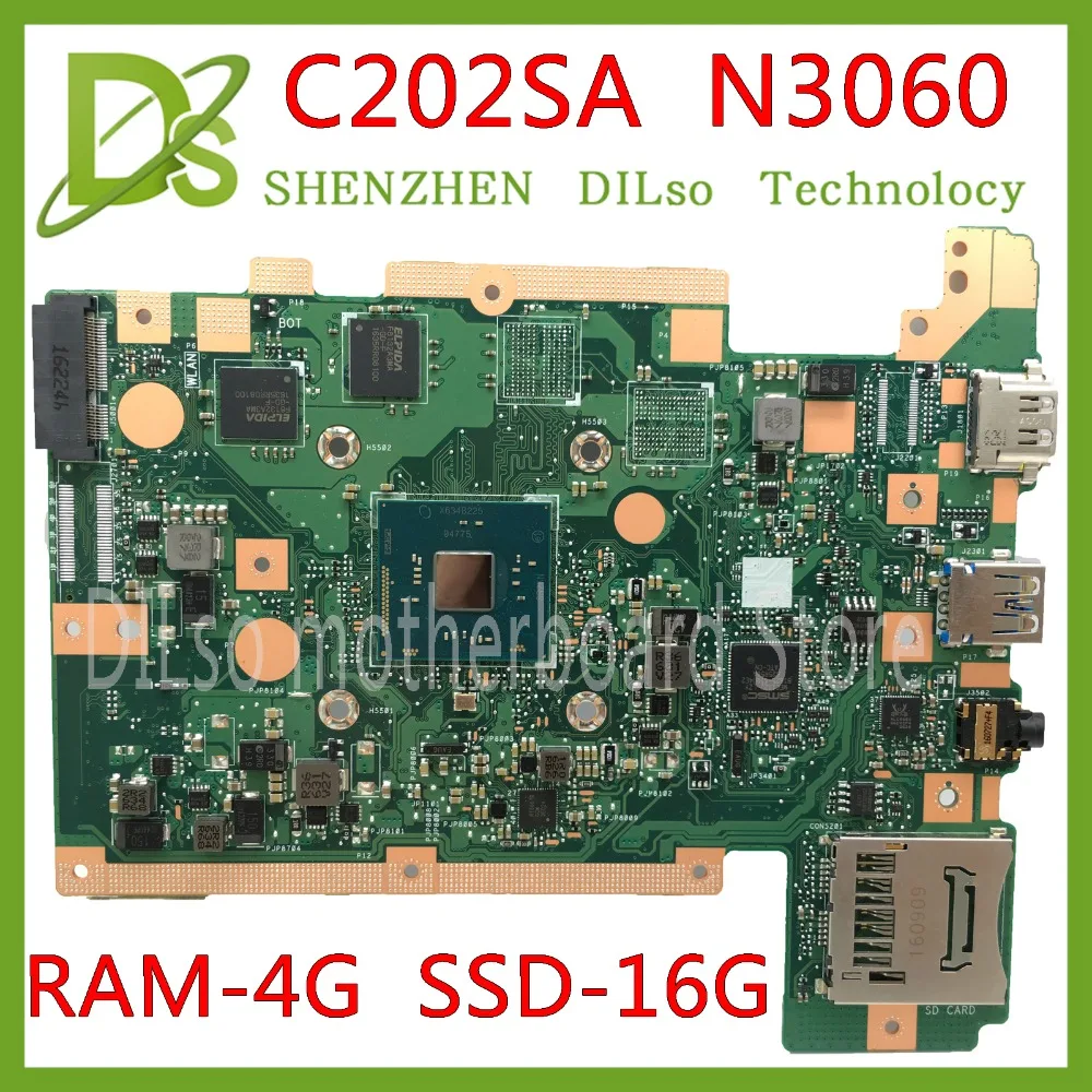 KEFU C202SA Voor ASUS C202 C202SA moederbord DDR3L 4g RAM SSD 16g N3060 CPU laptop moederbord REV2.0 originele test werk 100% KEFU C202SA Voor ASUS C202 C202SA moederbord DDR3L 4g RAM SSD 16g N3060 CPU laptop moederbord REV2.0 originele test werk 100%