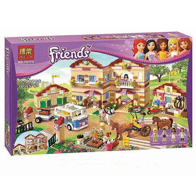 BELA 10170 Friends Series летние модели для верховой езды, модели строительных блоков, кирпичи, Обучающие фигурки, игрушки для детей