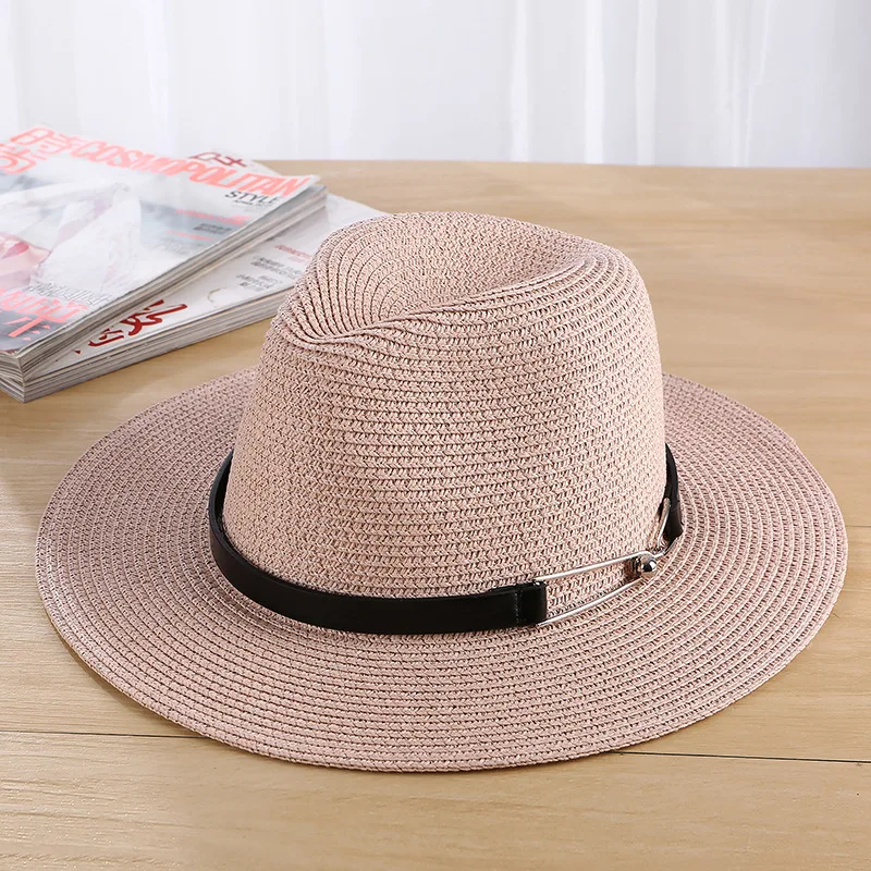 OZyc Лето море Защита от Солнца шляпа для мужчин повседневное отпуск Панама соломенная шляпа женщин широкими полями Пляж джаз