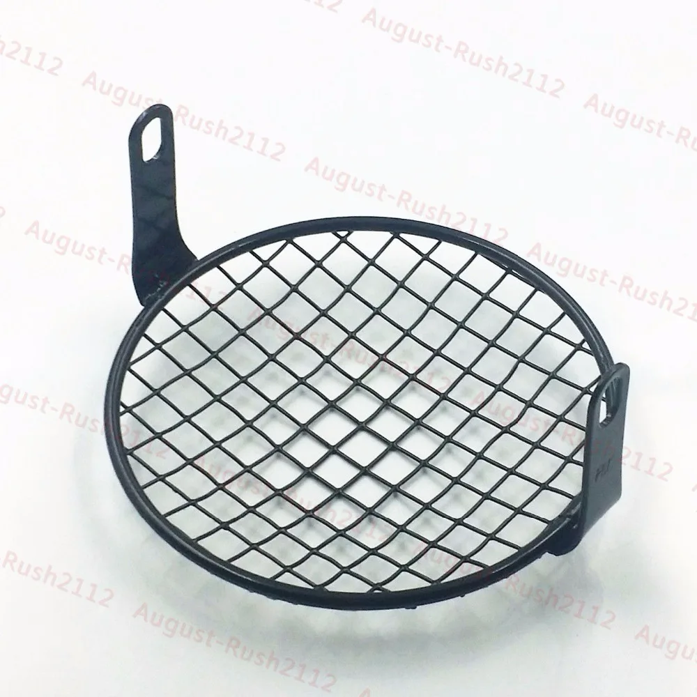 

Retro Grill Motorcycle Side Mount Headlight Cover Mask Black For Honda Kawasaki Suzuki Yamaha Cafe Racer Old School XL