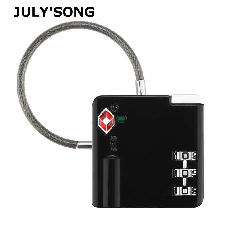 JULY'S SONG 3 Digit Code Combination TSA Metallic Customs Password Lock For Travel Bag Convenient Accessories For Drawer
