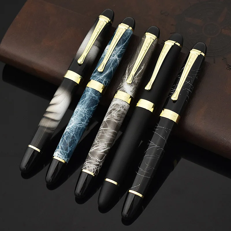 

JINHAO X450 Luxury Brand Metal Tipped Ink Fountain Pen Calligraphy Canetas Stationery Office School Supplies Brand Ink Pens
