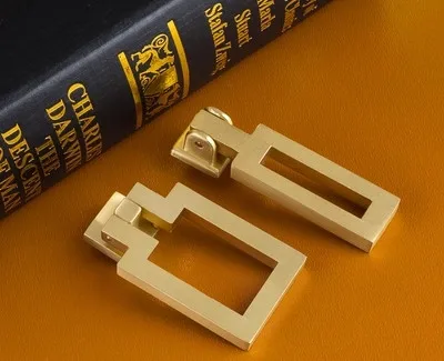 

1pcs Square Gold Cabinet Handle Door Knob Dresser Knobs Drop Ring Drawer Pull Handles Drop Kitchen Cupboard Knobs