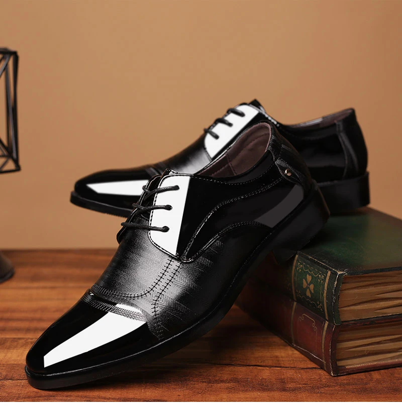 VESONAL/Коллекция года; сезон весна-осень; большие размеры; лакированные кожаные туфли; мужские классические модельные туфли; мужские деловые туфли; 8810-1