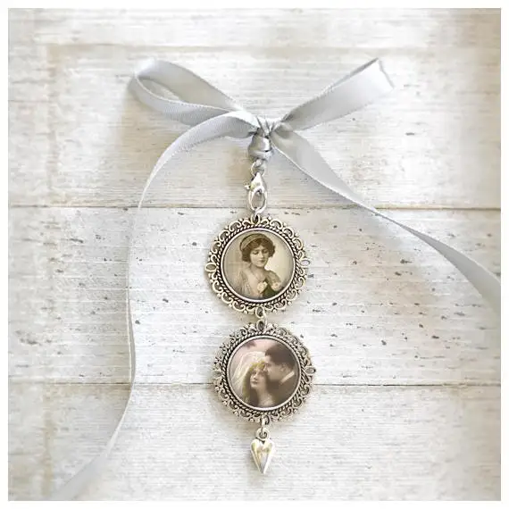 personalize Wedding bridal Photo Bouquet pendant charms, custom bride photo  bouquet Memorial charms keepsake Gifts for friend - AliExpress