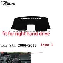 For Suzuki SX4 06 16 right hand drive dashboard mat Protective pad black Red car styling