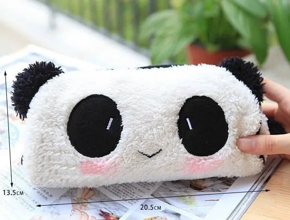 fluffy panda pencil case
