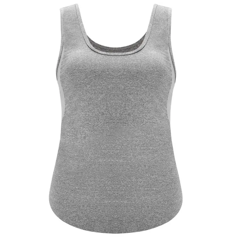 Sleeveless Shirts Womens Loose Gym Clothing Side u-shaped mesh Fitness Workout T shirt Quick Dry Summer Sports Tank Tops