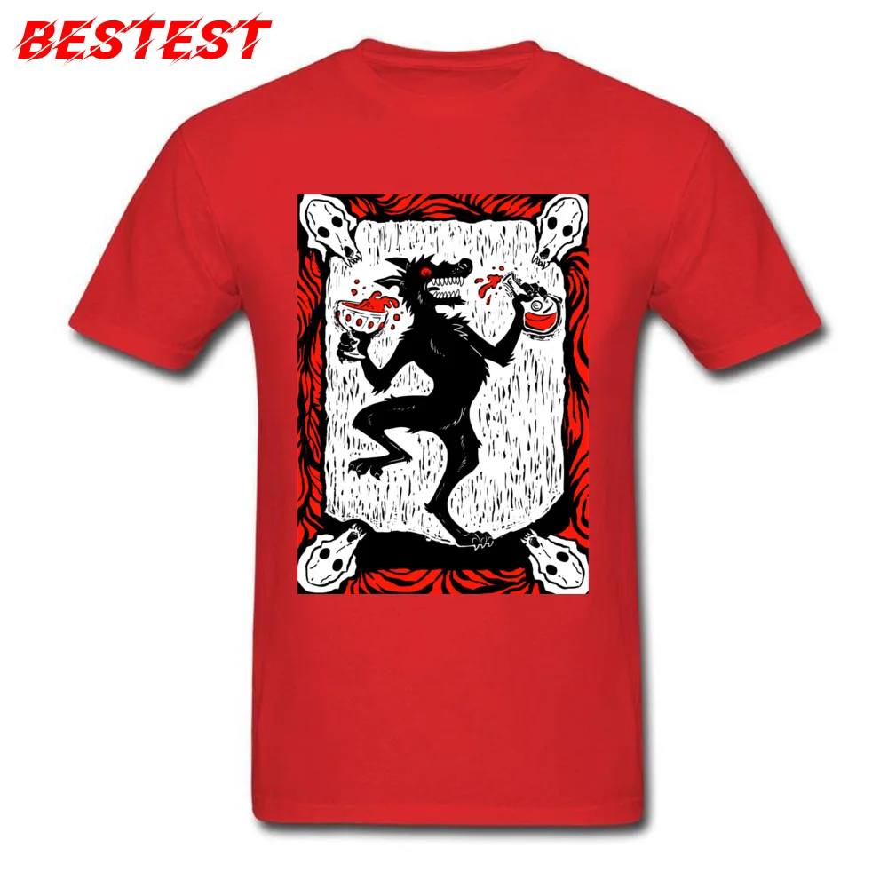 Black Dog Wine O Neck T-shirts ostern Day T Shirt Short Sleeve Hot Sale 100% Cotton Europe T-shirts Design Men Black Dog Wine red