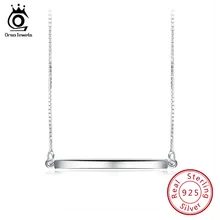ORSA JEWELS 925 пробы Серебряное ожерелье с подвеской для мужчин/женщин Настоящее Серебряное колье модное ювелирное изделие подарок для влюбленных SN09