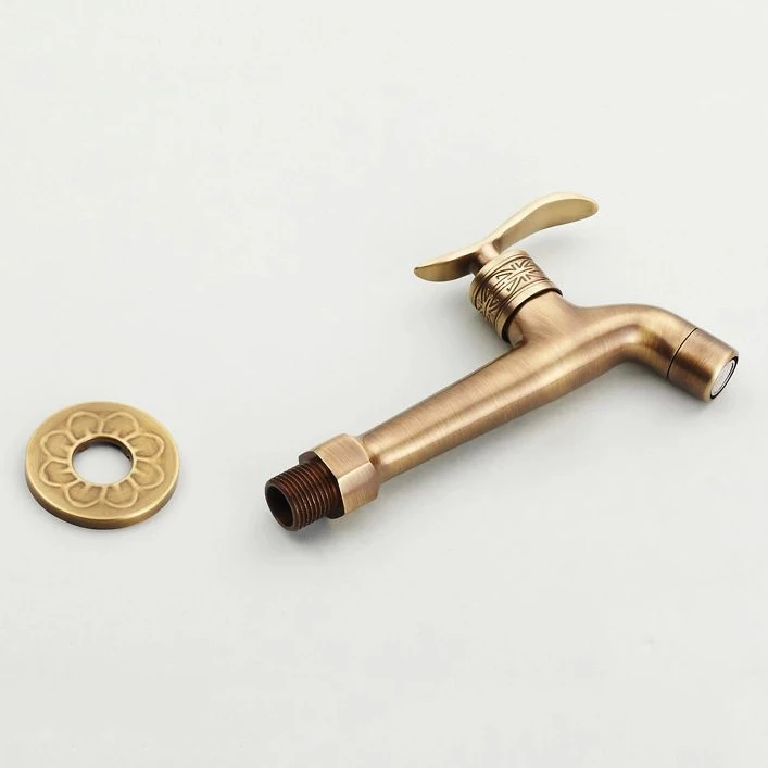 Bibcock Faucet Long Garden Crane Antique Brass Bathroom Mop Sink Faucets Wall Mount Washing Machine Water Taps garden bibcocks bathroom faucet washing machine faucet water tap faucet