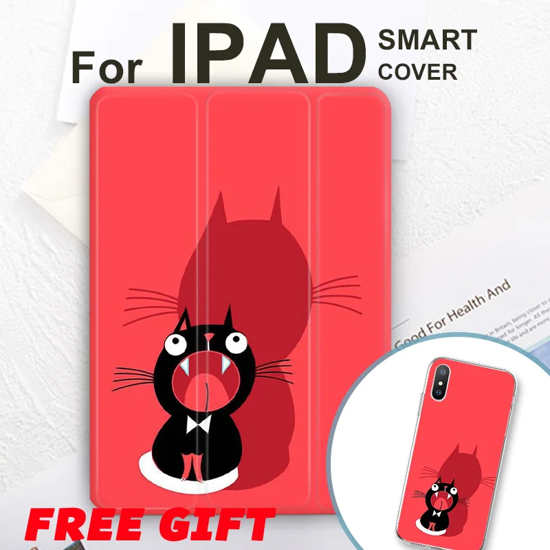 Мультфильм cat Чехол книжка на магнитной застежке для iPad Pro 9 7 air 10 5 11 12 2018 Air2 мини