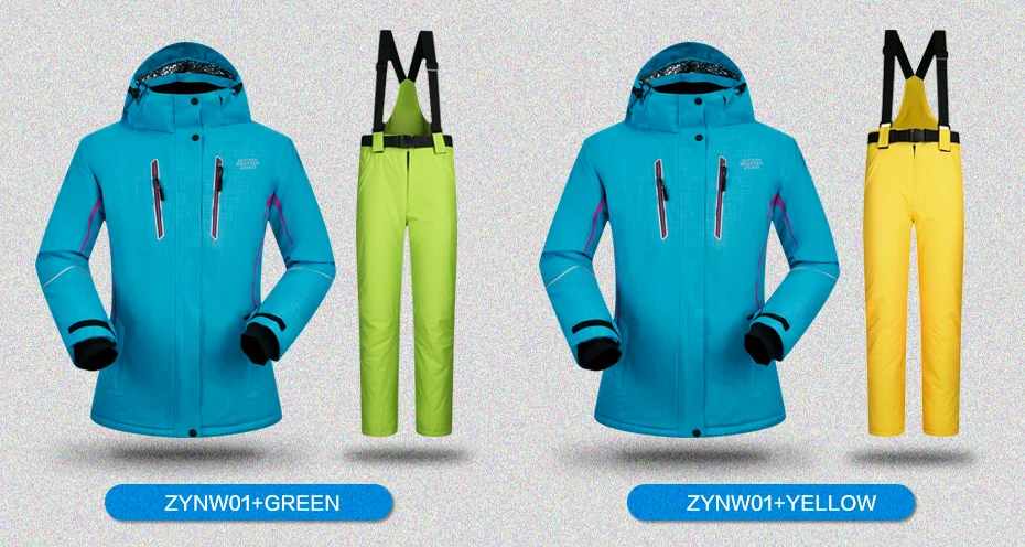 Высокое качество женский лыжный костюм водонепроницаемый ветрозащитный женский зимний жакет и брюки наборы с хлопковой подкладкой зимняя одежда для прогулок сноуборд
