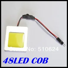 Белый свет автомобилей светодиодные панели 6 Вт вел 48LED SMD салона T10 гирлянда светодиодная купол адаптер 12 В