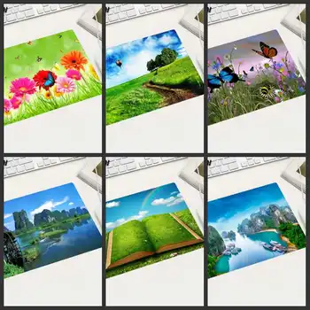 

XGZ Special Sale Part of The Country Free Shipping Landscape Flower Mouse Pad Small Size Rectangular Slip Suitable for Laptop