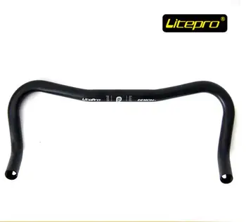

Litepro Demon TT Aluminum Bent Handlebar BMX P8 pro Lenker 263g 42 cm Road handlebar Black