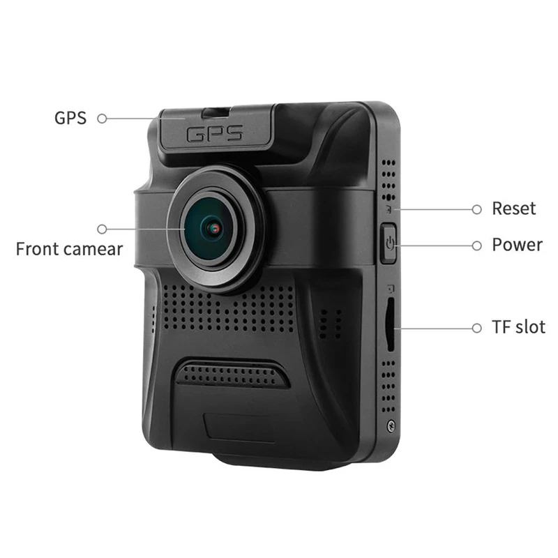 Мини видеорегистратор 2 4 дюймов FHD 1080P Novatek 96655 Sony IMX323 Автомобильный с двумя