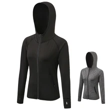 Женские куртки для йоги, спортивные пальто для бега, полиэстер, длинный рукав, фитнес, быстро Спортивная кофта, дышащая Спортивная футболка для девочек