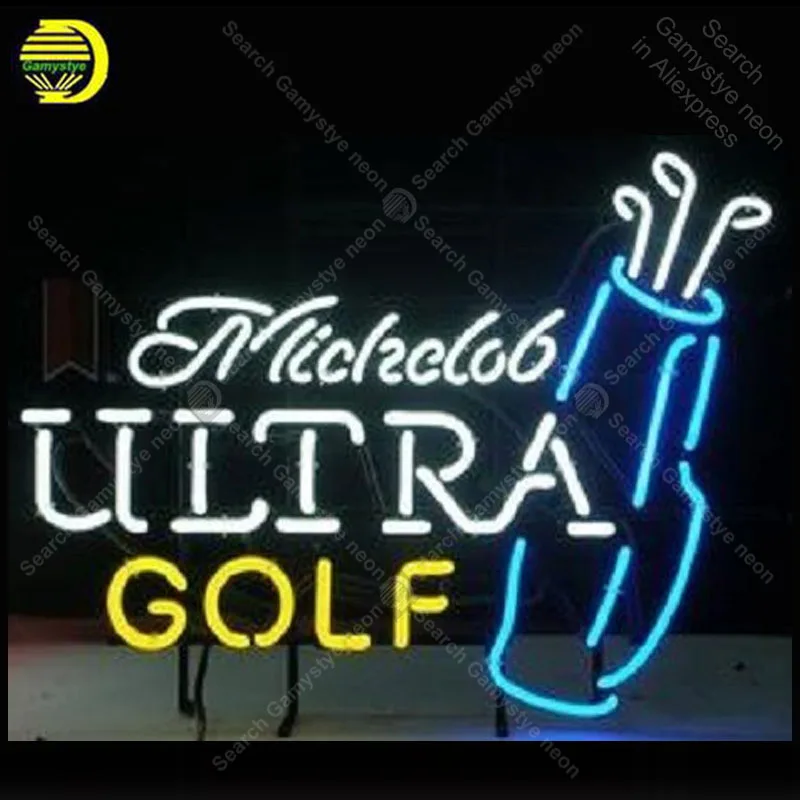 Sinais de néon para michdob ultra golf luz decorar festa quarto artesanato publicidade anuncio luminoso luz publicidade dropship