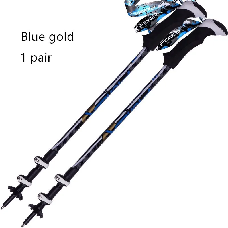 TP023 2016 High quality Rubber anti-slip handle crutch Trekking Pole  walking sticks walking pole alpenstock for ski hiking trekking 19