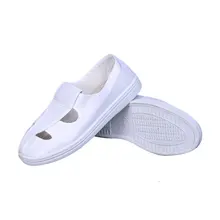 Антистатическая обувь без пыли уборочная утолщенная ПВХ-подошва холст четыре отверстия беспыльная обувь