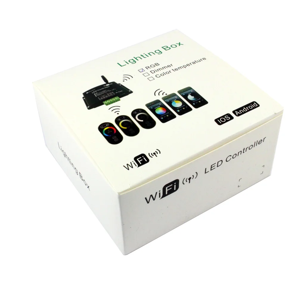 Touch Wifi RGB LED Controller 12V 24V 12A App Android RF Wireless Wifi Dimmer Controller for RGB CT Single Color LED Strip Light