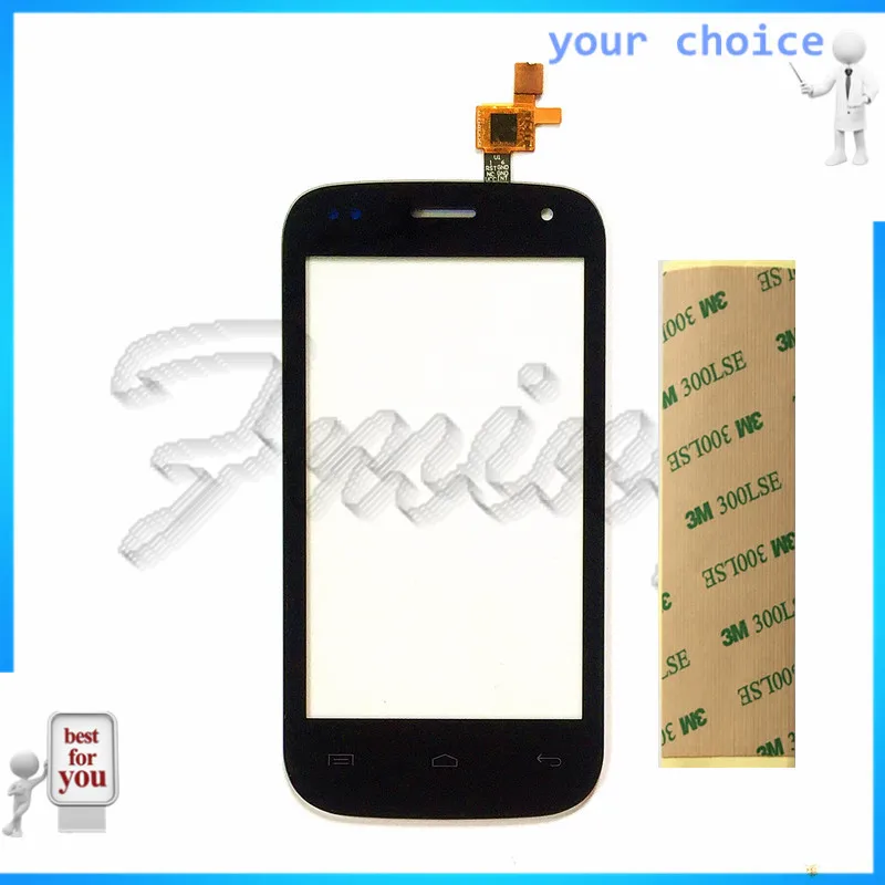 

RUBINZHI Mobile Phone Touch Screen Sensor Lens Touch Panel For Fly IQ445 Front Glass Touchscreen Digitizer Panel Parts +