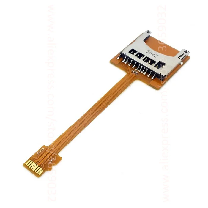 

10CM SD SDHC Female to Micro SD TF Memory Card Kit Male Extender Soft Flat FPC MicroSD card extension cable 0.1m