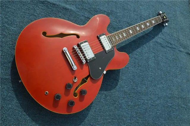 Best price at $276 Cheap Wholesale and retail store F make hole hollow body ES 335 electric guitar guitar imitated old guitar