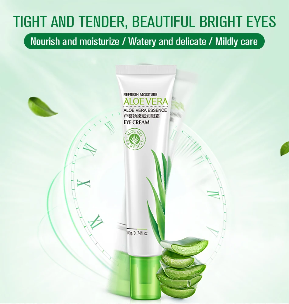 

Hanchan Aloe Eye Cream Gel Natural Skin Care Whitening Moisturizing Anti-aging Wrinkle Remove Dark Circles Serum Cream
