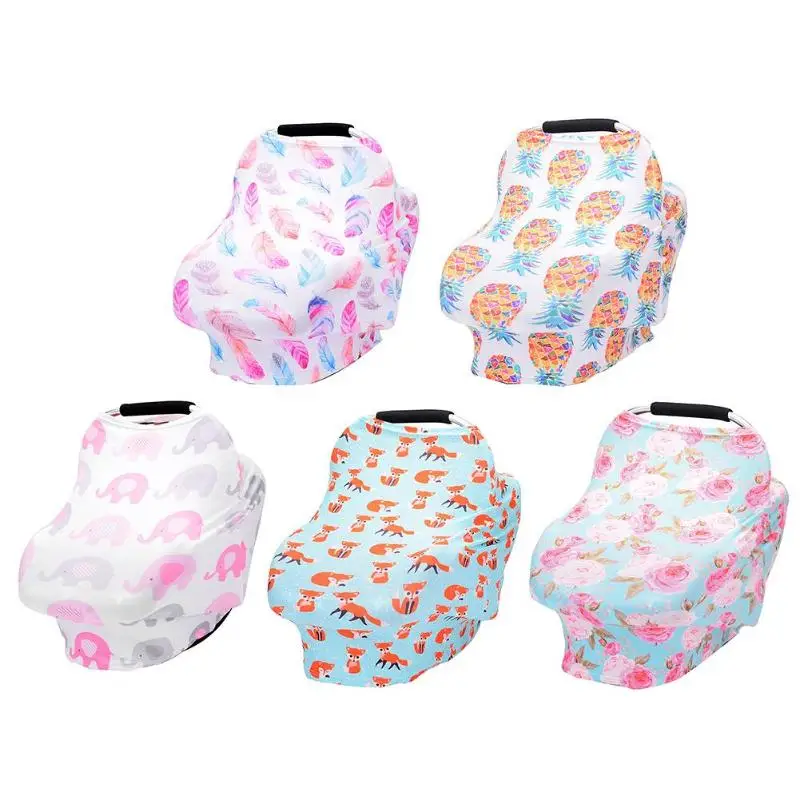 

Flowers Printed Baby Nursing Privacy Cover Infant Stroller Car Seat Scarf Soft Breastfeeding Covers Stroller Accessories